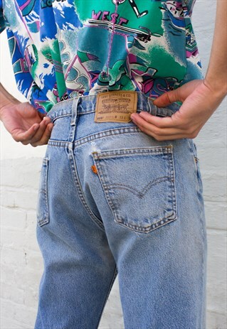 70'S VINTAGE ORANGE TAB LEVI DENIM JEANS STYLE 505 UNISEX