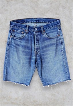 Vintage Levi's Denim Jean Shorts Blue 517 Men's W30