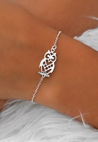 HOOT STERLING SILVER OWL BRACELET