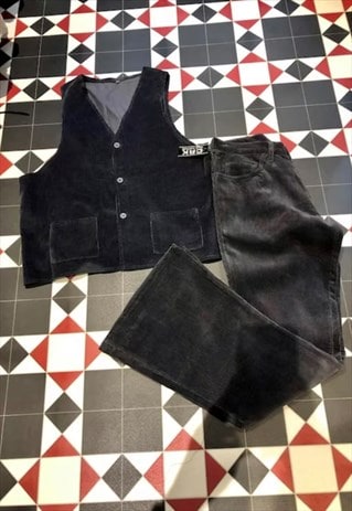 70S REVIVAL DEADSTOCK Y2K CORD FLARES AND WAISTCOAT 