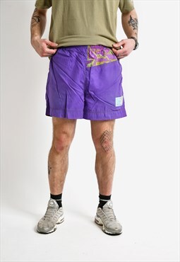 NIKE vintage purple sport shorts men's 90s 80s swim trunk