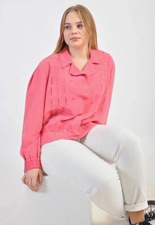 VINTAGE 80'S BLOUSE IN PINK