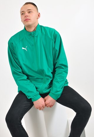 VINTAGE 90'S PUMA TRACK JACKET IN GREEN