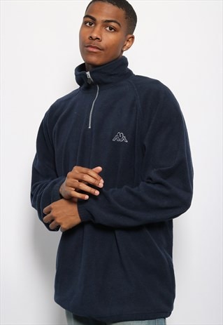 VINTAGE KAPPA 1/4 ZIP FLEECE BLUE
