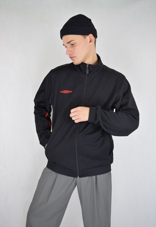 VINTAGE BLACK SPORTS UMBRO JACKET