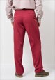 VINTAGE PLEATED FORMAL PANTS IN BURGUNDY RED TROUSERS