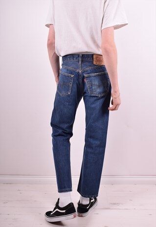 LEVI'S 501 MENS VINTAGE JEANS W32 L36 BLUE 90'S