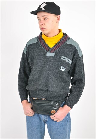 VINTAGE 90'S GREY JUMPER