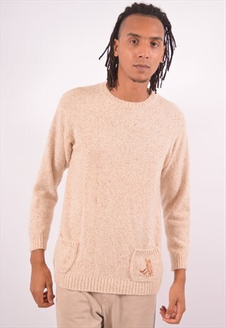 VINTAGE ICEBERG JUMPER SWEATER BEIGE