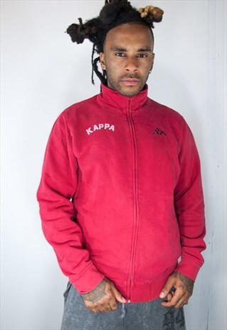 RED KAPPA VINTAGE ZIP SWEATER