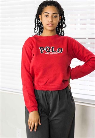 VINTAGE RALPH LAUREN SWEATSHIRT JUMPER LOGO 90S M 11.4
