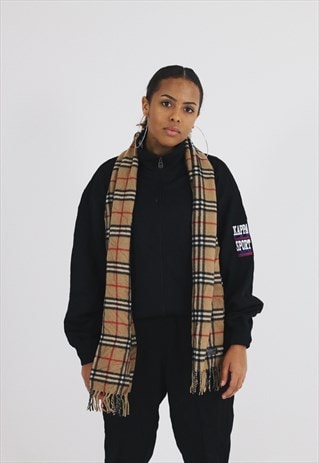 RARE VINTAGE BURBERRY CASHMERE NOVA CHECK SCARF