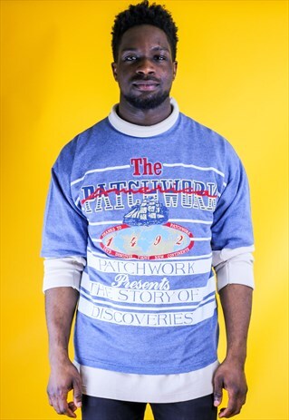 PATCHWORK SAILING T-SHIRT RIBBED FABRIC