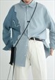 MEN'S FASHION STITCHING DENIM SHIRT