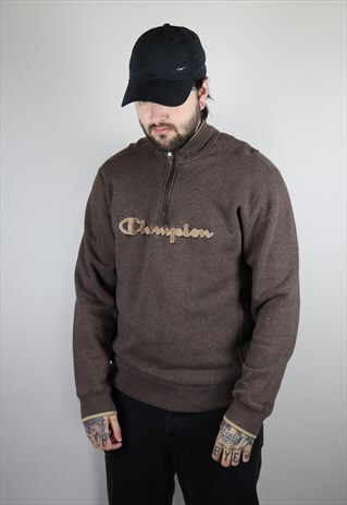VINTAGE CHAMPION SWEATSHIRT WITH FRONT EMBROIDERED LOGO