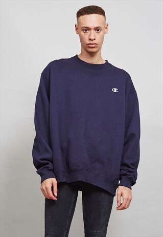 ECO VINTAGE OVERSIZED NAVY BLUE CHAMPION SWEATER