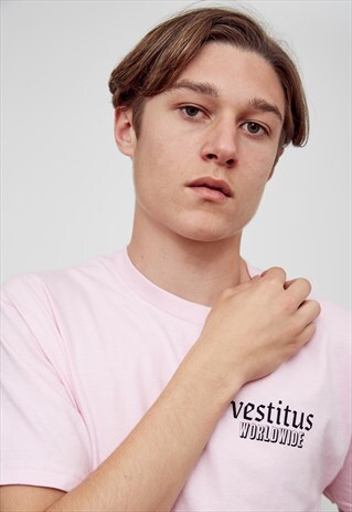 VESTITUS WORLDWIDE PRINTED T-SHIRT PINK