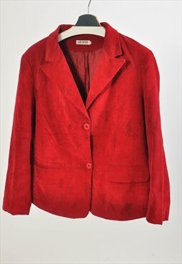 Vintage 00s corduroy blazer jacket in red