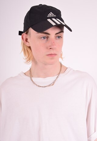 ADIDAS MENS VINTAGE CAP ONE SIZE BLACK 90S