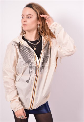 VINTAGE K-WAY WATERPROOF JACKET BEIGE