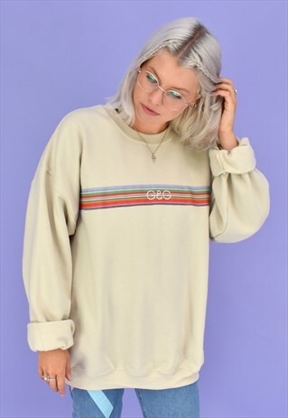 G&G UNISEX SAND VINTAGE RIBBON SWEAT