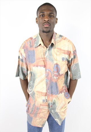 VINTAGE COLOURFUL 90'S PATTERNED SHIRT