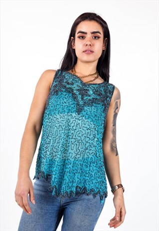 VINTAGE INTRICATE DESIGN TOP S1387