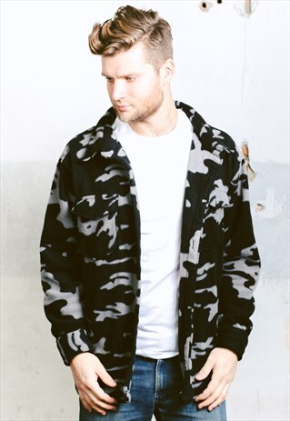 VINTAGE A CAMO FLEECE SHIRT JACKET