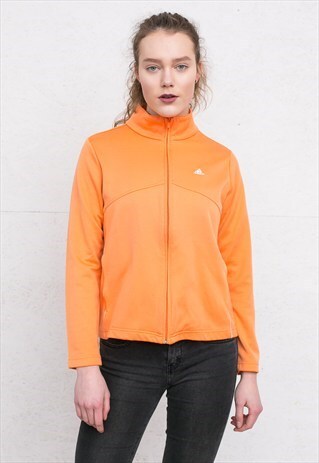 VINTAGE ORANGE ADIDAS TRACK JACKET
