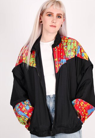 VINTAGE PATTERN SHELL JACKET NJ755