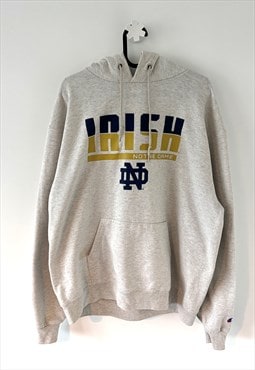 Vintage champion notre dame Irish grey hoodie large 