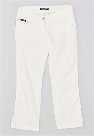 VINTAGE 00'S Y2K DOLCE & GABBANA CAPRI JEANS WHITE
