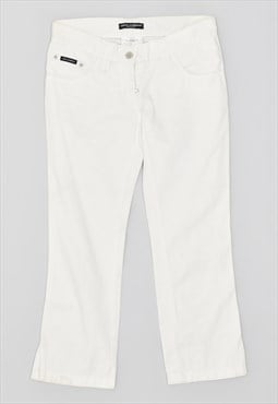 Vintage 00's Y2K Dolce & Gabbana Capri Jeans White
