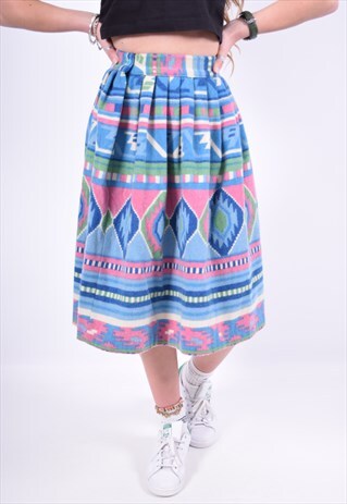 VINTAGE BENETTON HIGH WAIST AZTEC SKIRT MULTI