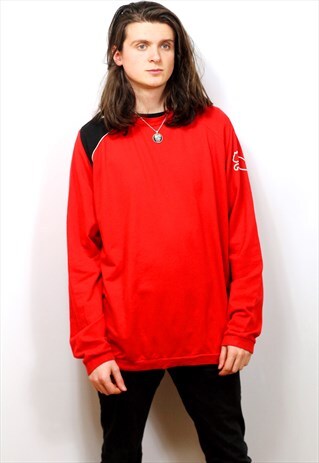 VINTAGE PUMA OVERSIZED RED SWEATSHIRT