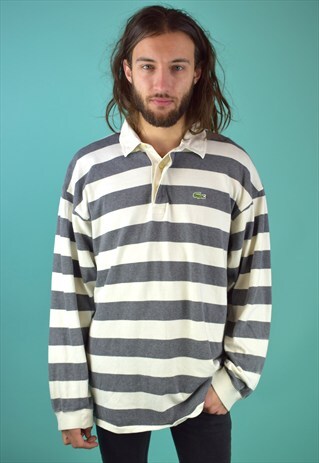 VINTAGE 90'S LACOSTE STRIPED POLO SHIRT
