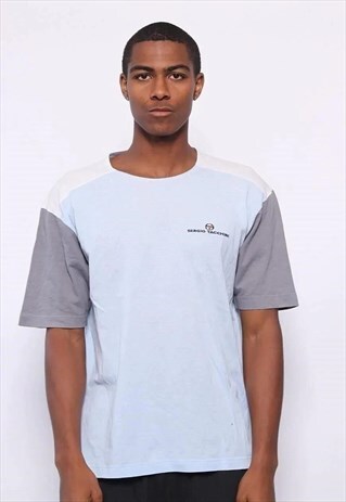 VINTAGE SERGIO TACCHINI LOGO T-SHIRT BLUE