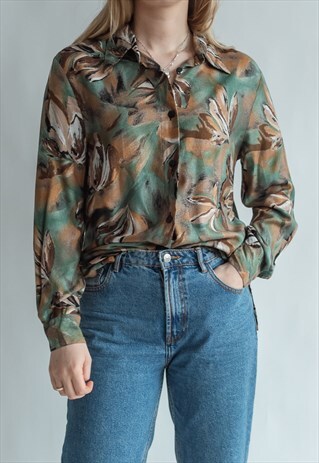 VINTAGE 80S MULTICOLOR PATTERN SHIRT