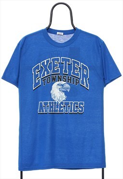 Vintage Exeter Athletics Graphic Blue TShirt Womens