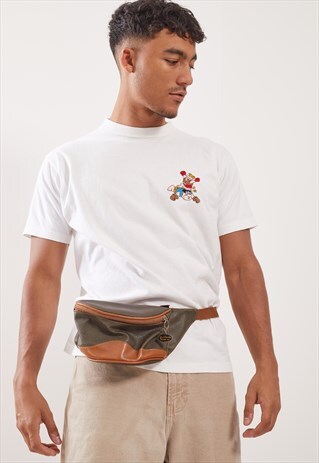 VINTAGE FAUX LEATHER FESTIVAL BUM BAG