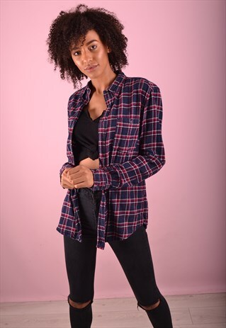 BLUE CHECK FLANNEL SHIRT GRS1216