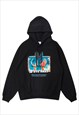THERMAL PRINT HOODIE HAND PRINT PULLOVER GRUNGE JUMPER RED