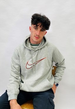 Vinage Nike Big centre Logo Grey Hoodie