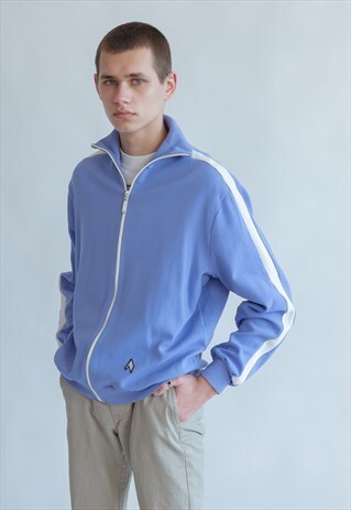 VINTAGE 80S PASTEL BLUE GREEN JACKET