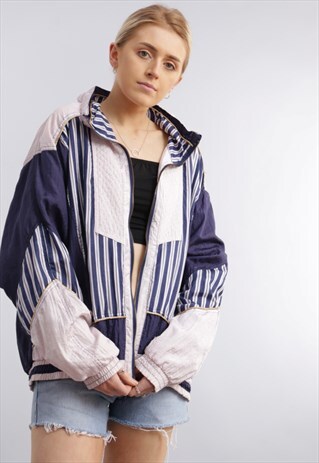 VINTAGE OVERSIZED SHELL BOMBER JACKET X389