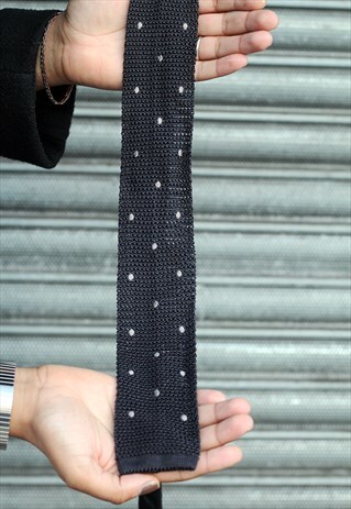 NICK BRONSON KNITTED SILK SPOT TIE