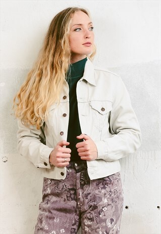 VINTAGE WHITE LEVIS DENIM JACKET