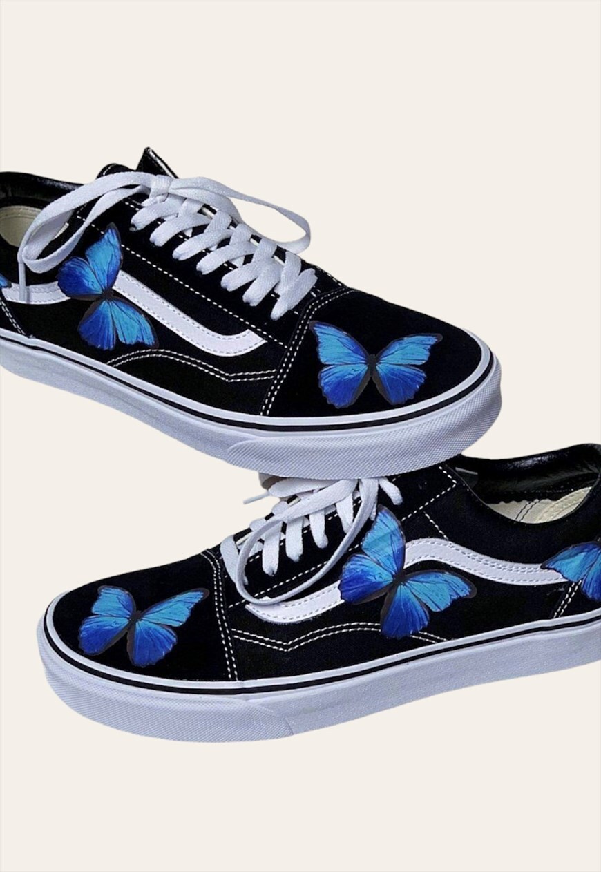 blue butterfly vans