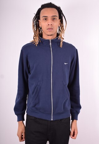 NIKE MENS VINTAGE TRACKSUIT TOP JACKET MEDIUM BLUE 90'S