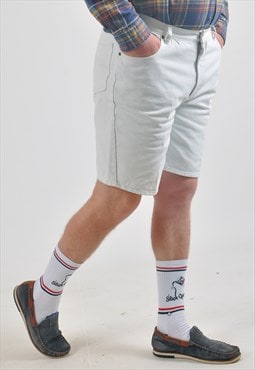 Vintage 90's denim shorts in white